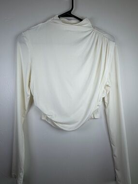 Significant Other White Long Sleeve Crop Top | Size 8 | Like-New